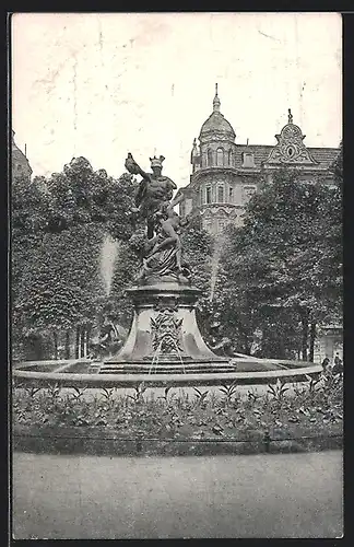 AK Posen, Königsplatz mit Perseusbrunnen