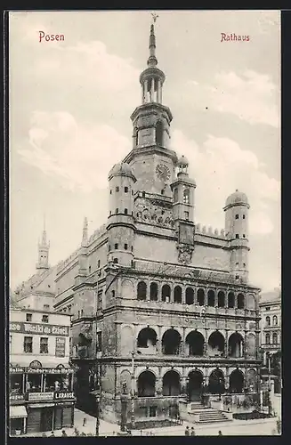 AK Posen, Rathaus und Geschäfte