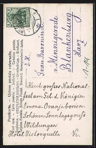 AK Herzogin Victoria Adelheid von Sachsen-Coburg-Gotha u. Erbprinz Johann Leopold