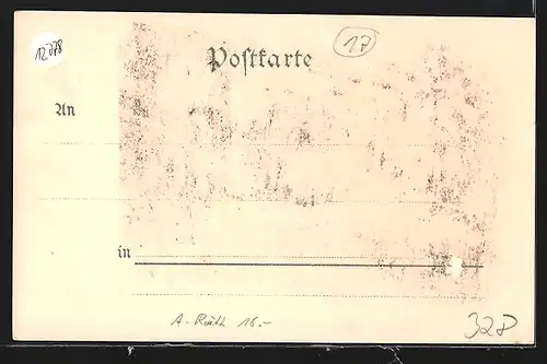 Lithographie Bergmänner beim Pfeilerbau in Steinkohlenflötzen Oberschlesiens