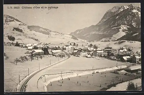 AK Château-d`Oex, Panorama et le patinage