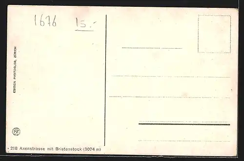 AK Flüelen, Axenstrasse mit Bristenstock