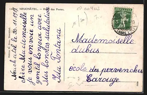 AK Neuchâtel, Hotel des Postes