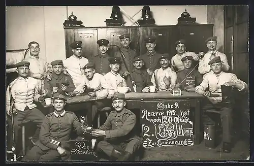 Foto-AK Soldaten der Reserve beim Kartenspiel, 1912
