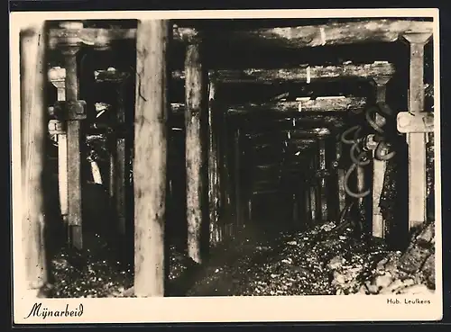 AK Heerlen, Mijnbedrijf ondergronds, Een pijler met ijzeren inschuifbare stijlen