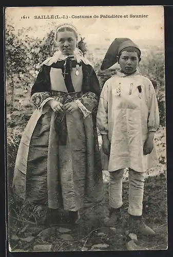 AK Saillé, Costume de Paludière et Saunier