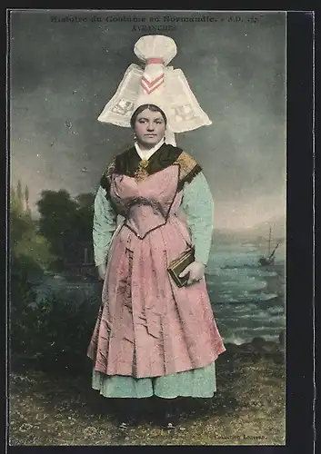 AK Avenches /Normandie, Frau in Tracht mit Haube