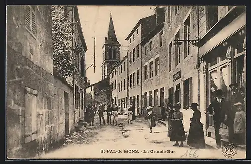 AK St-Pal-de-Mons, La Grande Rue
