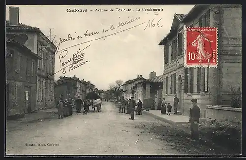 AK Cadours, Avenue de Toulouse, La Gendarmerie
