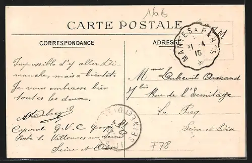 AK Villennes-sur-Seine, Maison Monclerc