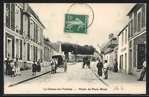 AK La Queue-les-Yvelines, Route de Paris-Brest