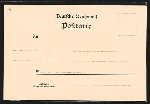Lithographie Berlin, Berliner Gewerbe-Ausstellung 1896, Geb. f. Fischerei u. Sport & Geb. f. Nahrungs- u. Genussmittel