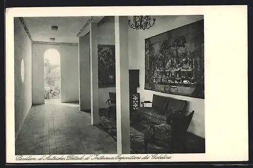 AK Gobelins, Exposition, Pavillon d`Autriche, Detial d`Intérieur