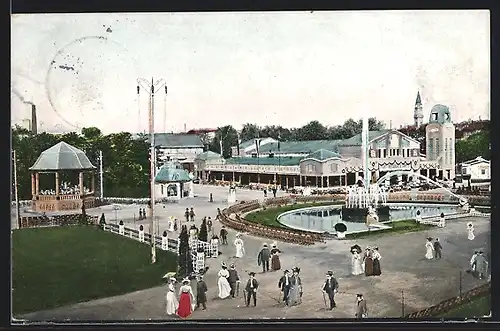 AK Zwickau, Gewerbe- und Industrie-Ausstellung 1906, Musikpavillon mit Hauptrestaurant
