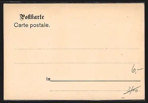 Lithographie Düsseldorf, Industrie-Gewerbe & Kunst-Ausstellung 1902, Cafe zur Schönen Aussicht