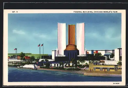 AK Chicago, World`s Fair 1933, Federal Building