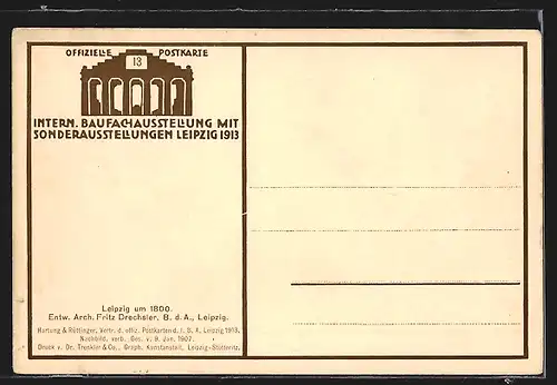 AK Leipzig, Intern. Baufachausstellung mit Sonderausstellungen 1913, Peters-Tor