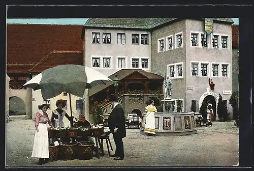AK Leipzig, Internationale Bauchfachausstellung 1913 - Eselsplatz um 1800