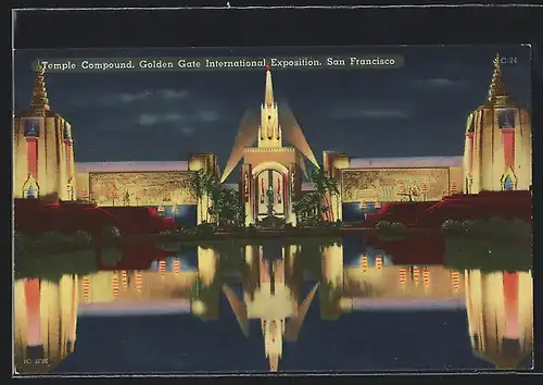 AK San Francisco, CA, Golden Gate International Exposition 1939, Temple Compound