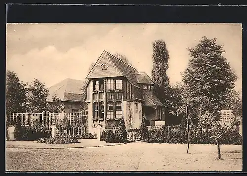 AK Dresden, 3. Deutsche Kunstgewerbe-Ausstellung 1906, Einfamilienhaus