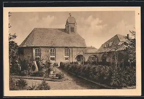AK Leipzig, Internationale Baufachausstellung 1913, Dorfkirche und Friedhof