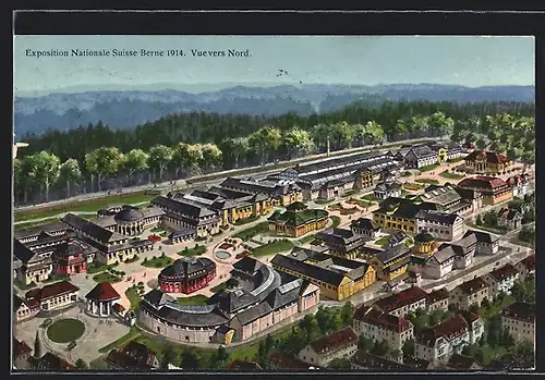 AK Berne, Exposition Nationale Suisse 1914, Vue vers Nord