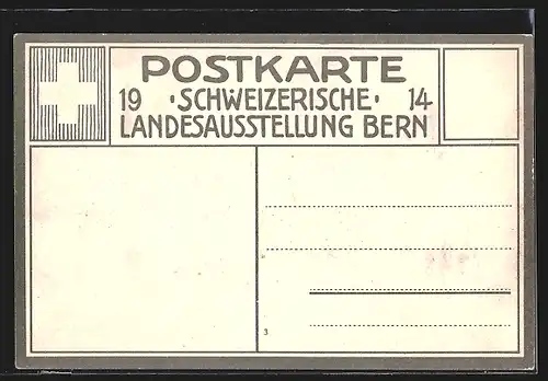 AK Bern, Schweizerische Landes-Ausstellung 1914, Ausstellungsgelände gegen Norden