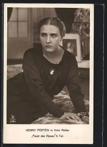 AK Schauspielerin Henny Porten in dem Film Faust des Riesen II. Teil