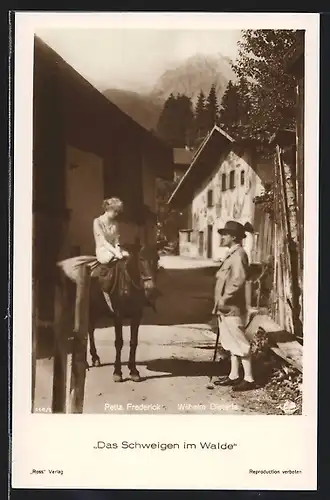 AK Das Schweigen im Walde, Petta Frederick und Wilhelm Dieterle in einer Filmszene