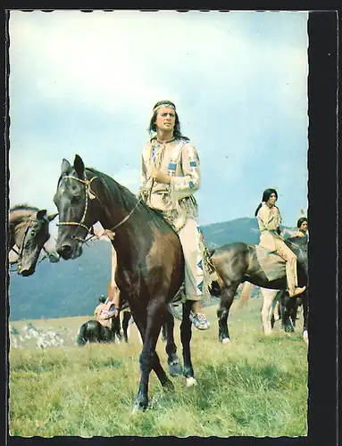 AK Karl May Film Winnetou 2. Teil, Schauspieler Pierre Brice