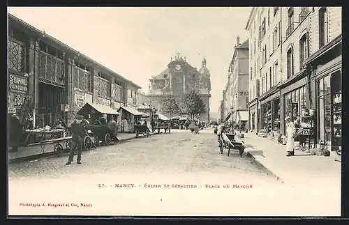 AK Nancy, Eglise St Sébastien, Place du Marché