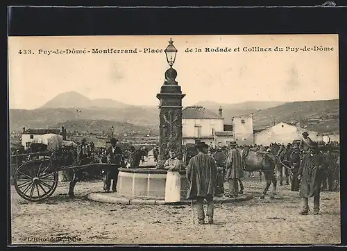 AK Montferrand, Place de la Rodade et Collines du Puy-de-Dome