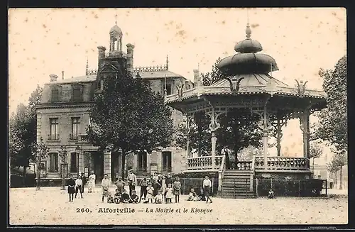 AK Alfortville, la Mairie et le Kiosque