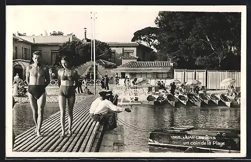 AK Juan-les-Pins, Un coin de la Plage