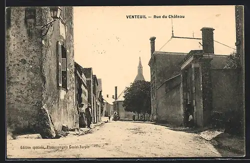 AK Venteuil, Rue du Château, Strassenpartie