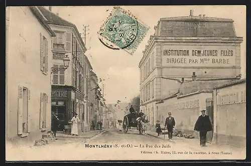 AK Montlhéry, La Rue des Juifs, Strassenpartie
