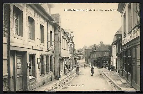 AK Gaillefontaine, Rue aux Juifs, Strassenpartie
