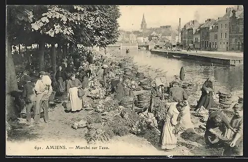 AK Amiens, Marché sur l`eau