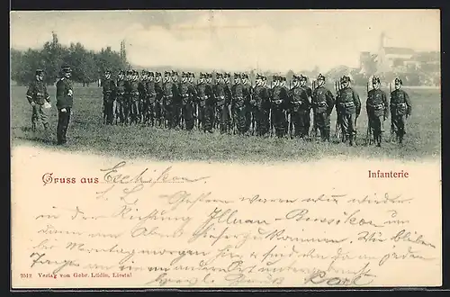 AK Schweizer Soldaten der Infanterie mit Gewehren