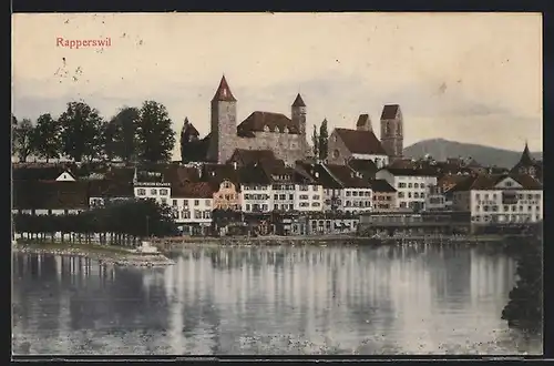 AK Rapperswil, Ortsansicht mit Schloss