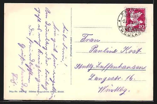 AK Kradolf, Ortsansicht mit Umgebung aus der Vogelschau