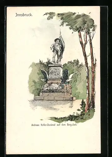 AK Innsbruck, Berg Isel, Andreas Hofer-Denkmal