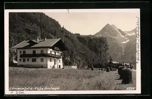 Foto-AK Längenfeld, Blick nach Villa Grüner