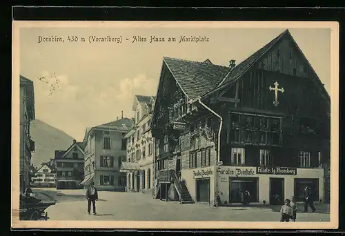 AK Dornbirn, Rotes Haus am Marktplatz