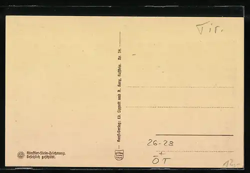 Steindruck-AK Kufstein, Kaiserbergstrasse mit Passanten