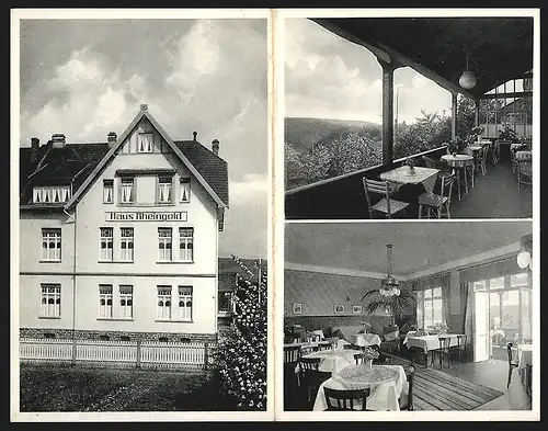 Klapp-AK Rengsdorf b. Neuwied, Hotel Haus Rheingold, Moltkestrasse 8