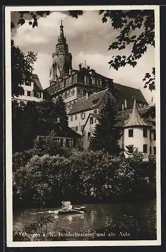 AK Tübingen a. N., Hölderlinsturm und alte Aula