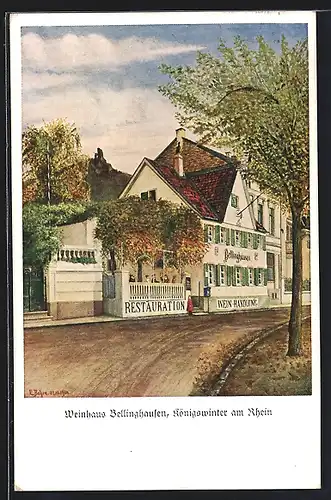 AK Königswinter / Rhein, Gasthaus-Weinhaus Bellinghausen
