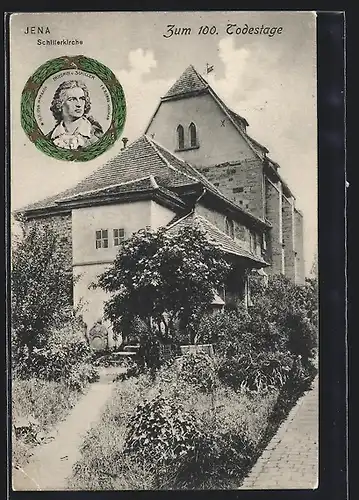 AK Jena, Schillerkirche zum 100. Todestage Schillers