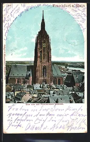 AK Alt-Frankfurt, Dom von der Paulskirche aus